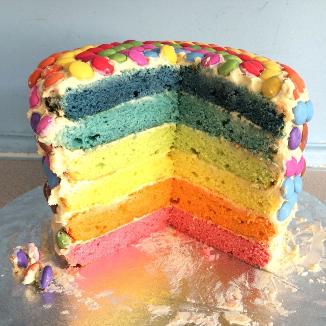 Ruby's rainbow cake